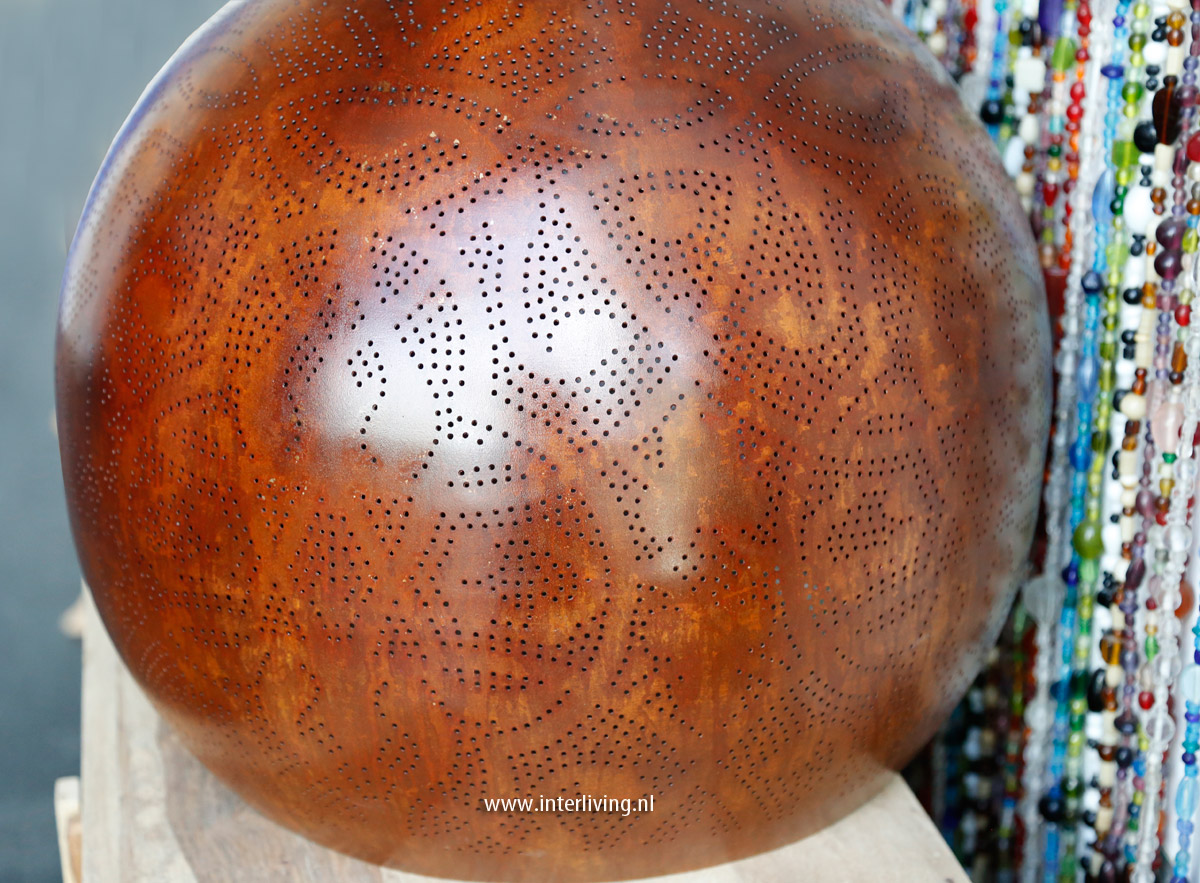Hanglamp rusty, oosterse bol xxl van antiek vintage zuiver roest look