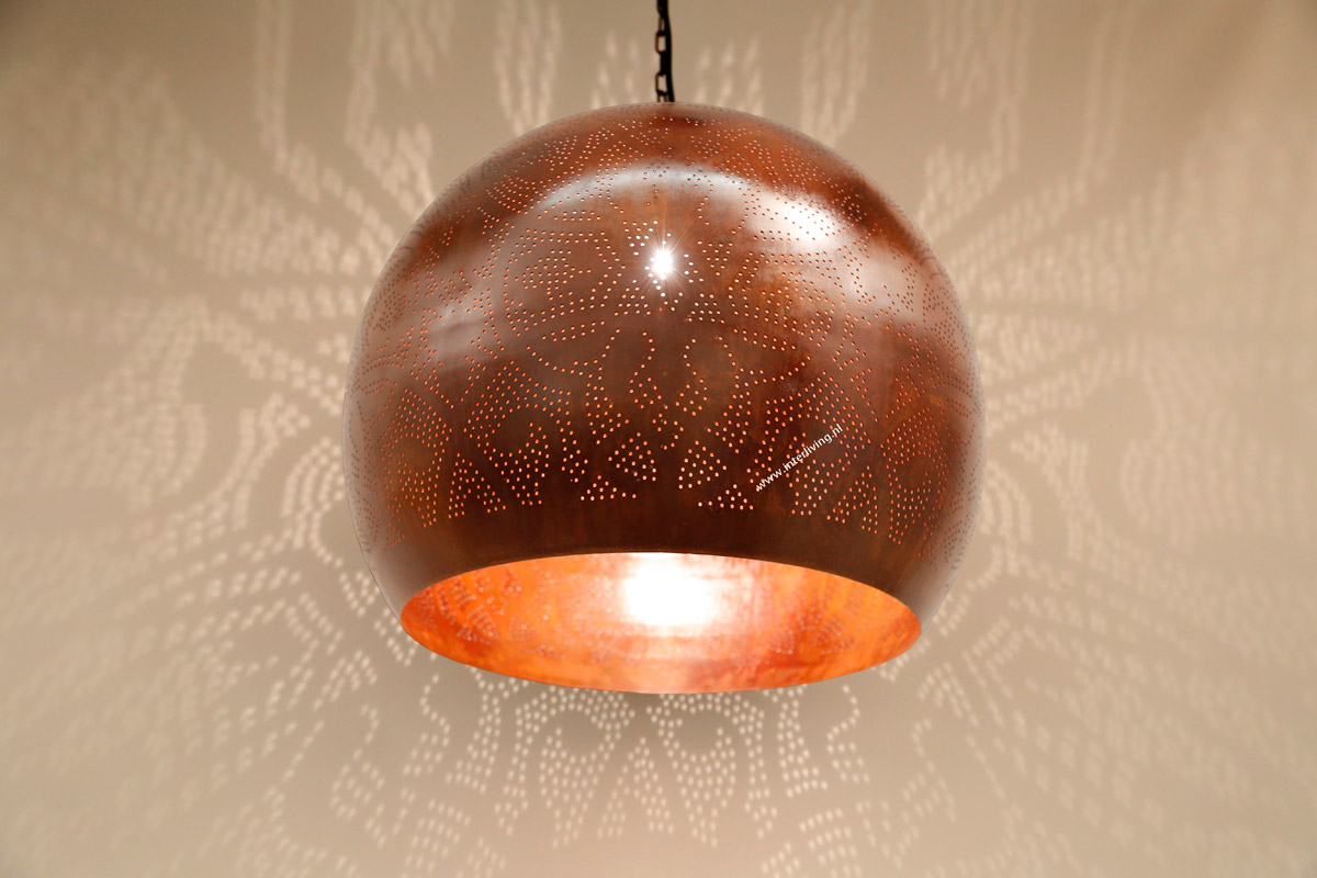 Hanglamp rusty, oosterse bol xxl van antiek vintage zuiver roest look