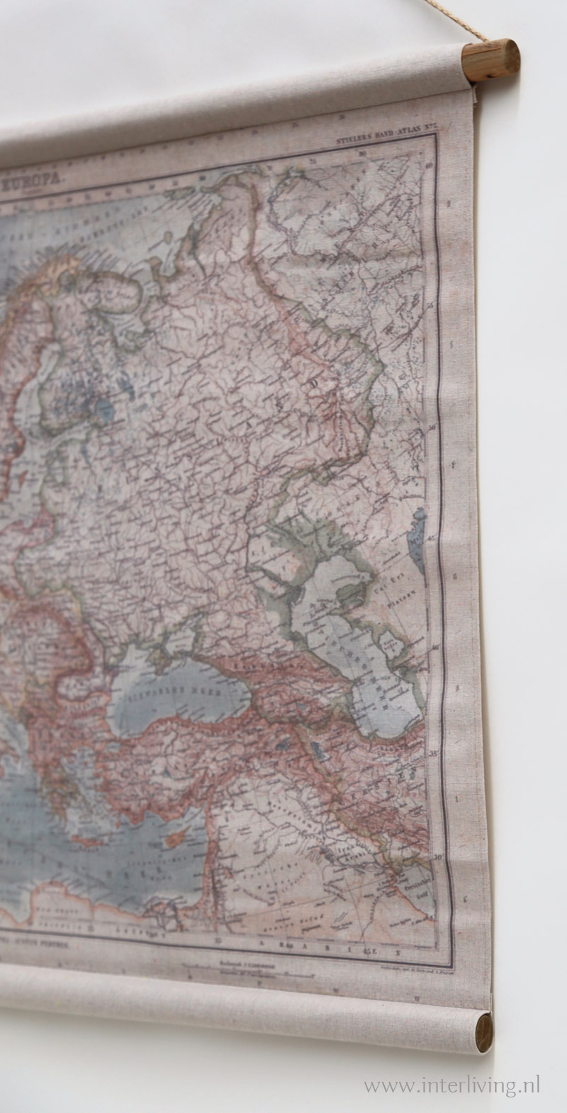 rotatie wandelen Effectief wandkaarten - canvas met retro kleuren - vintage landkaarten - nieuw!
