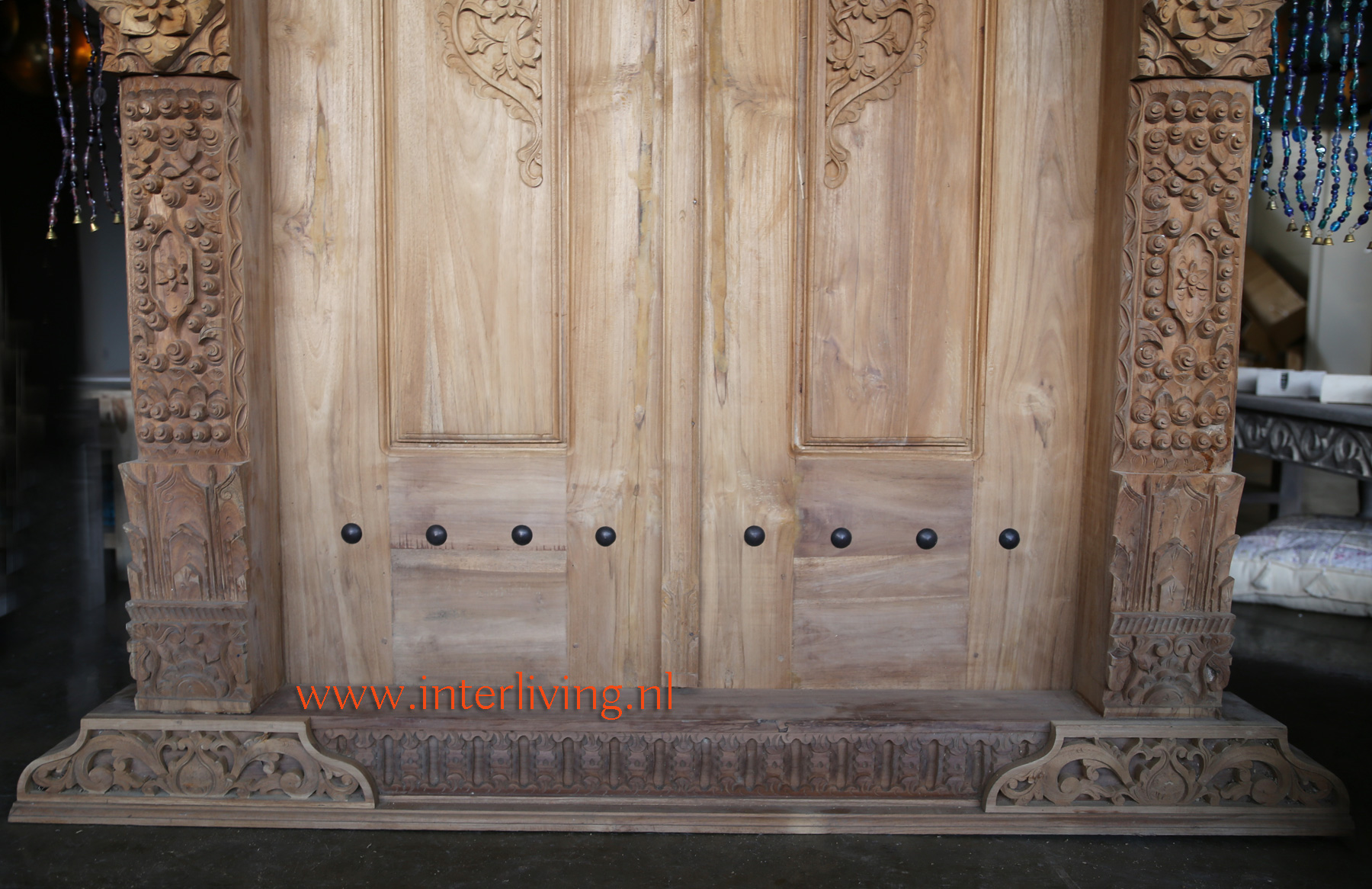 Behoefte aan shit Direct Hoge oosterse houten poort * tempeldeur: decoratief handgemaakt 250 cm