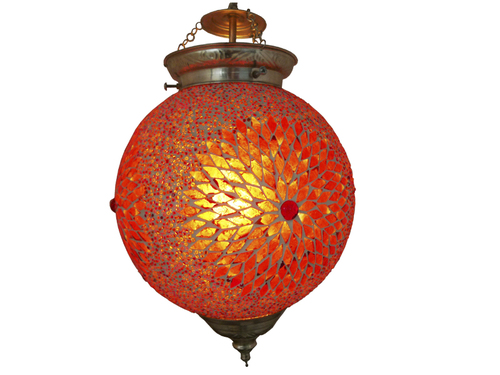 oranje mozaiek lamp