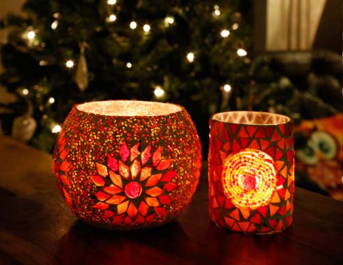 kerst kleuren oosters interieur