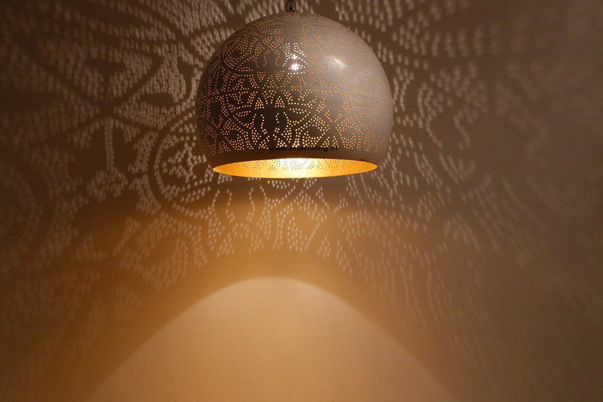 oosterse witte hanglamp