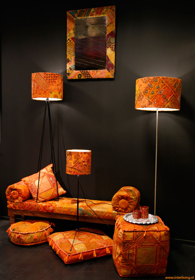 Merg paus Migratie lampenkap patchwork : hanglamp of staande lamp op lampvoet - webshop