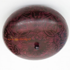 Vintage gekleurde oosterse plafondlamp - mat zwart met magenta finish
