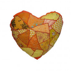 patchwork hartvormig kussen
