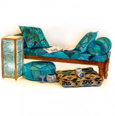 blauwe sofa patchwork india