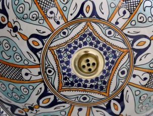 Marokkaanse waskom plug: zeefje voor de gootsteen