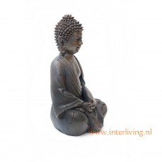 Boeddha vintage look - steen hout decoratie binnen buiten