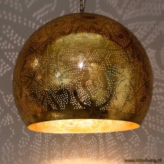 vintage gouden bol hanglamp oosterse stijl