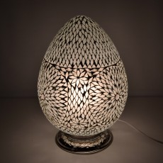 tafellamp transparant glas mozaiek model egg india