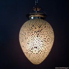 ei lamp of school van glas mozaiek art deco styl