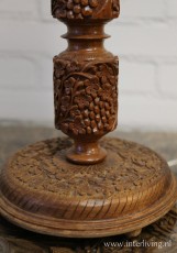houten sfeer lamp - landelijk retro design uit Kashmir India