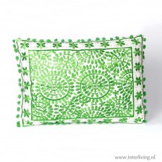 Groen kussen - Goa serie - rechthoekig