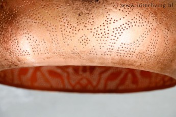 koperen lamp detail