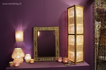 paarse mozaiek spiegel