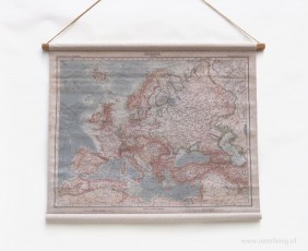 landkaart in retro kleuren - europa
