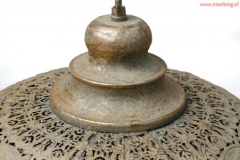 oosterse munt lantaarn antiek koper brons look bovenkant