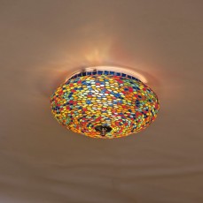 oosterse plafondlamp - mooi kleurrijk eefect!