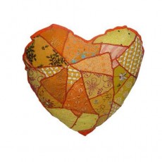 patchwork hartvormig kussen