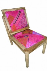patchwork stoel roze