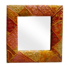Spiegel oranje patchwork
