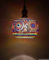creatief design hanglamp bol kleurrijk glas
