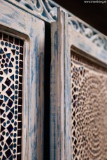 twee deurs india kast blue wash massief hout
