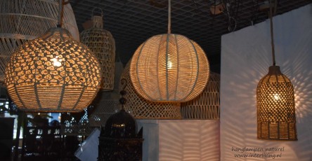 hanglampen van gevlochten jute - sfeervolle eco design verlichting