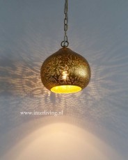 arabische hanglamp goud