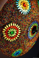 kleurrijk mozaiek met kralen / plafondlamp groot
