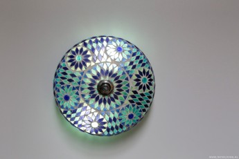 mozaïek plafondlamp 25 cm blauw turks ontwerp 4