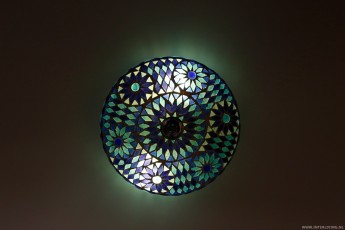mozaïek plafondlamp 25 cm blauw turks ontwerp 6