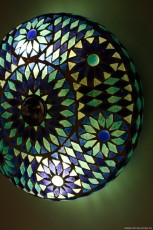 mozaïek plafondlamp 25 cm blauw turks ontwerp 9