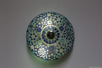 mozaïek plafondlamp 25 cm blauw 1