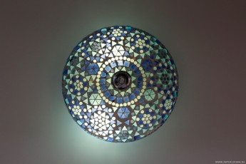 mozaïek plafondlamp 25 cm blauw 3