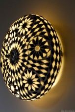 mozaïek plafondlamp 25 cm zwart wit Turks ontwerp  3