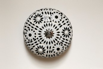 mozaïek plafondlamp 25 cm zwart wit Turks ontwerp  5