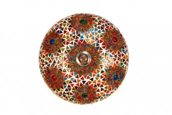 Mozaiek plafondlamp 25 cm multi colour met armbandjes