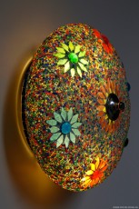 turkse plafondlamp multi colour turks design met kralen - 25 cm