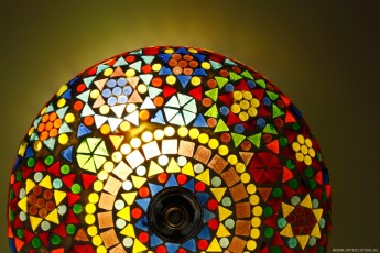 mozaïek plafondlamp 25 cm multi colour 2