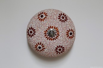 plafonnière mozaïek en kralen rood oranje turkish design 25 cm 2