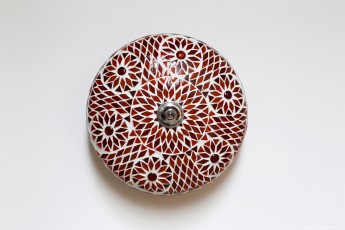 plafonnière mozaïek rood oranje turkish design 25 cm 1