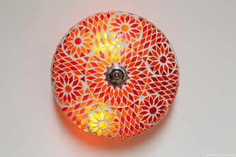 plafonnière mozaïek rood oranje turkish design 25 cm 2