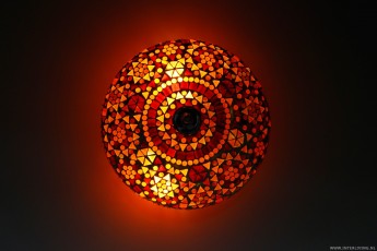 plafonnière mozaïek rood oranje 25 cm 3