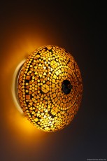  mozaïek plafondlamp 25 cm bruin beige 5