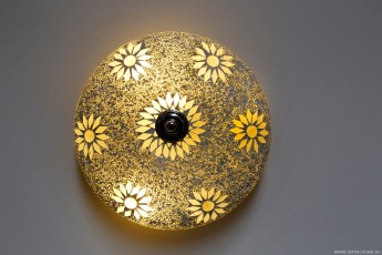mozaïek plafondlamp 25 cm transparant turks ontwerp met glaskralen 2