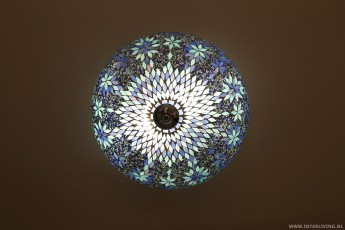 plafonniere 38 cm mozaiek blauw beads 1
