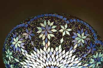 plafonniere 38 cm mozaiek blauw beads