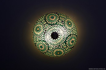 plafonnière 38 cm mozaïek groen turkish design 2